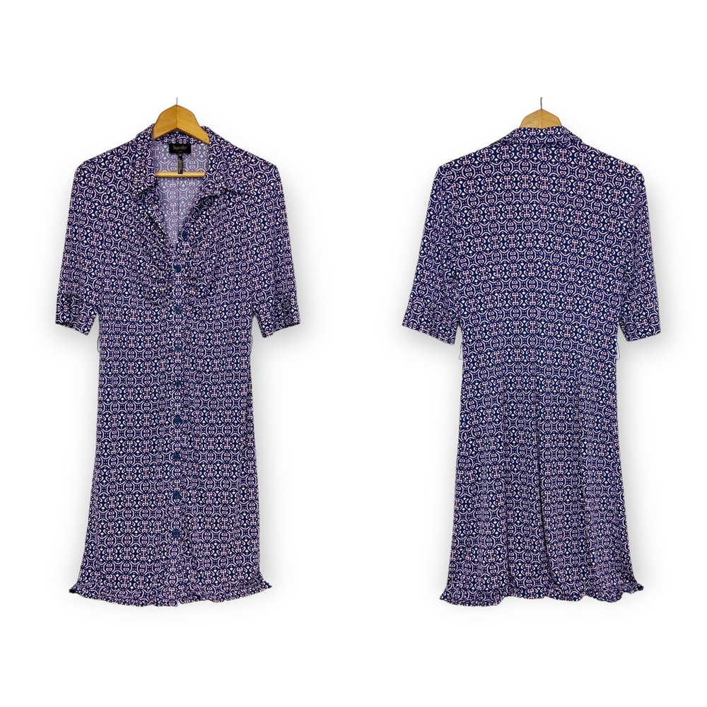 Laundry by Shelli Segal Tile Print Shirt Dress